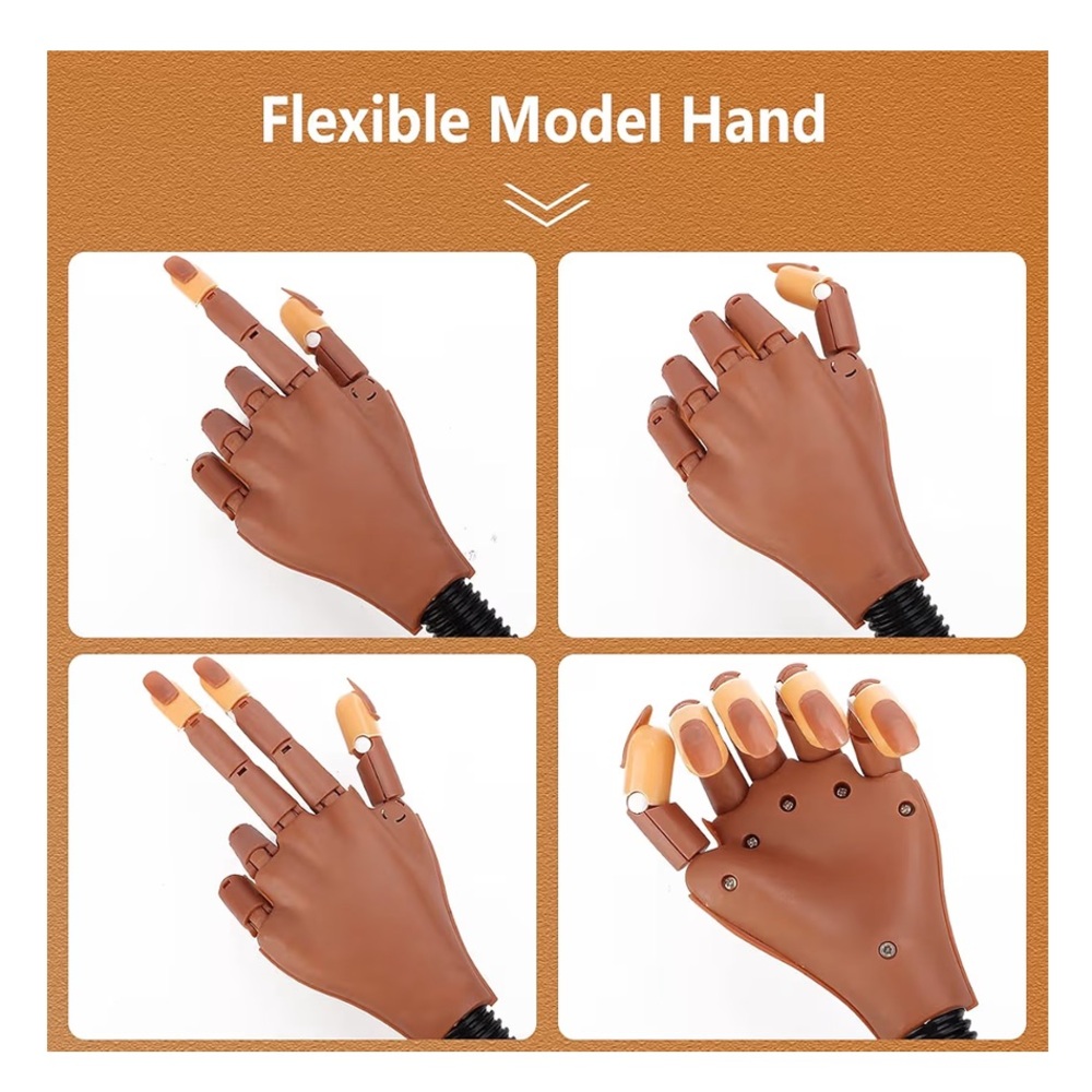 Flexible Nail Practice Hand with Clamp - Picture 2 of 7